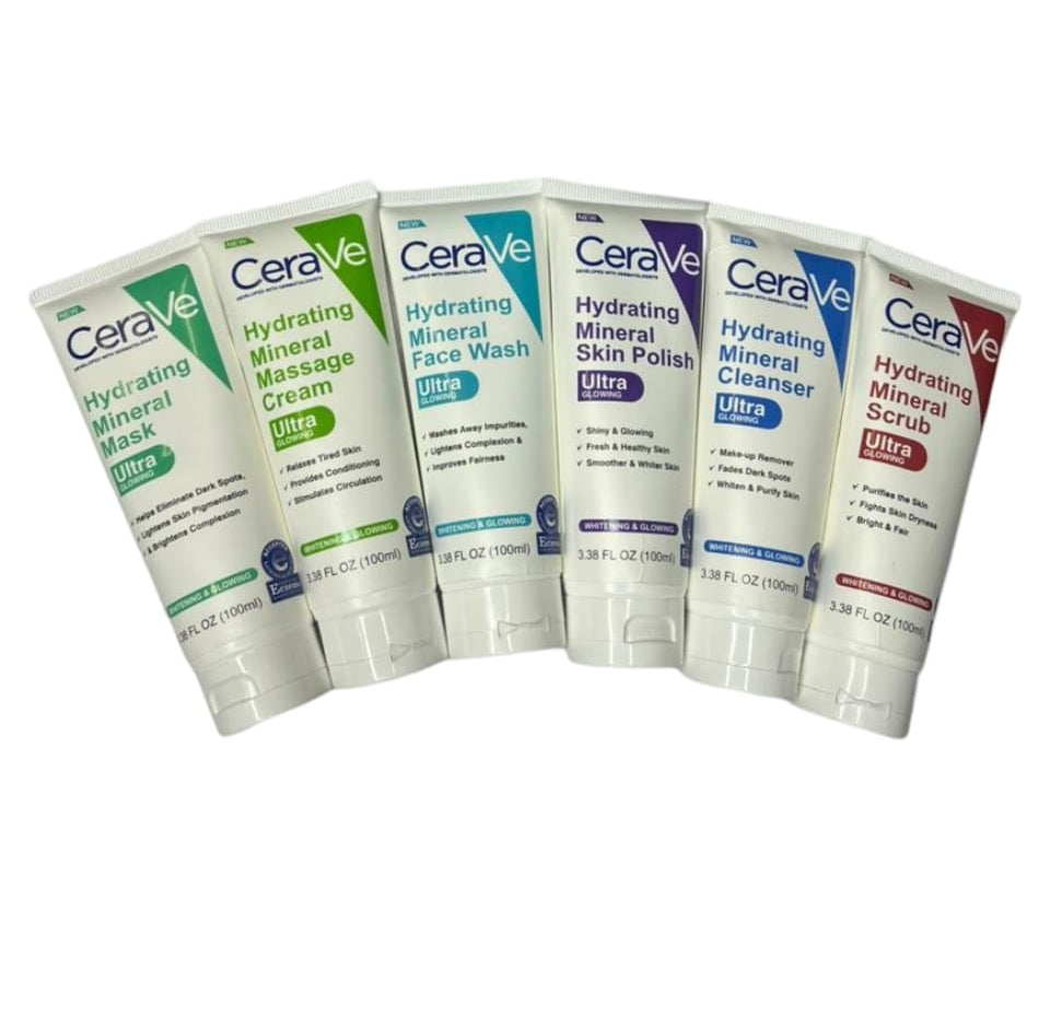 Pack Of 06 CeraVe Hydrating Mineral Facial Kit | Best Quality Hydrating Mineral Facial Kit