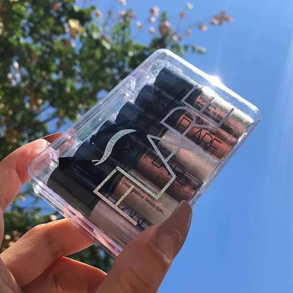 6 PCs Set Liquid Glitter Eyeliner, Metallic Shimmer Glitter Eyeshadow, Long Lasting Waterproof Sparkling Eyeliner Eye Shadow