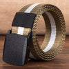 Canvas belt men hypoallergenic canvas belt woven nylon plastic buckle outdoor leisure wholesale