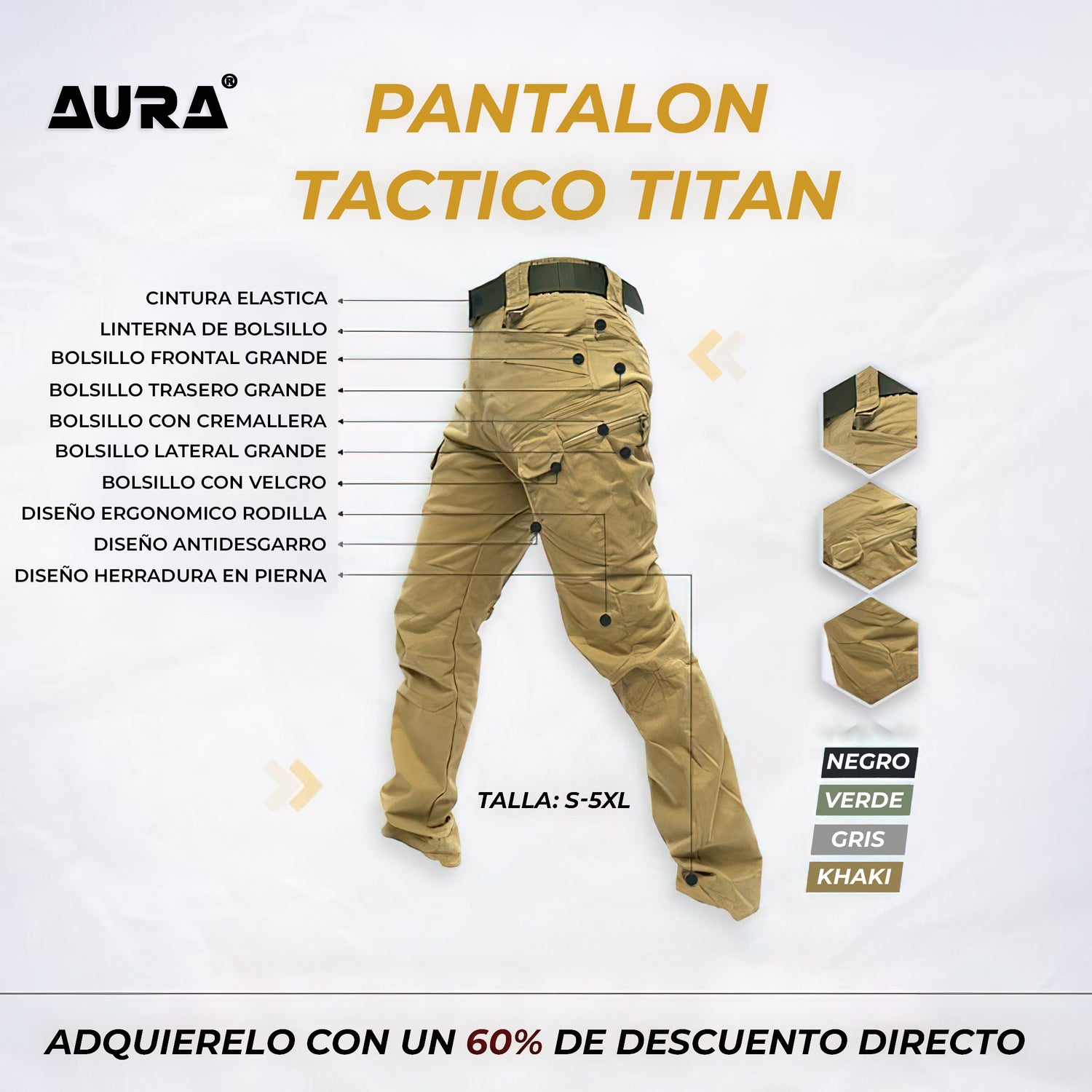 Pantalón Táctico TITAN Indestructible