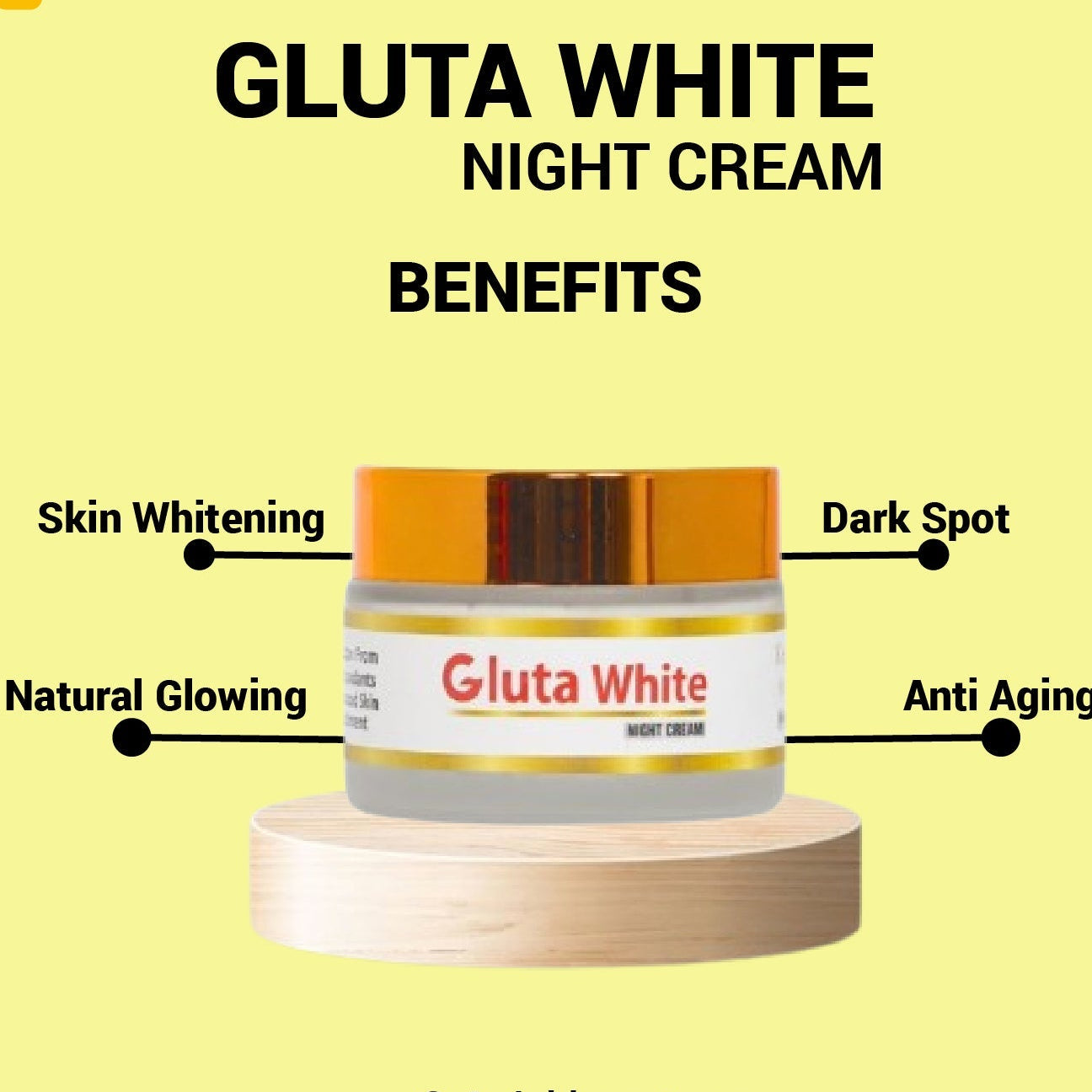 Gluta White Cream for Face Whitening & Brightening